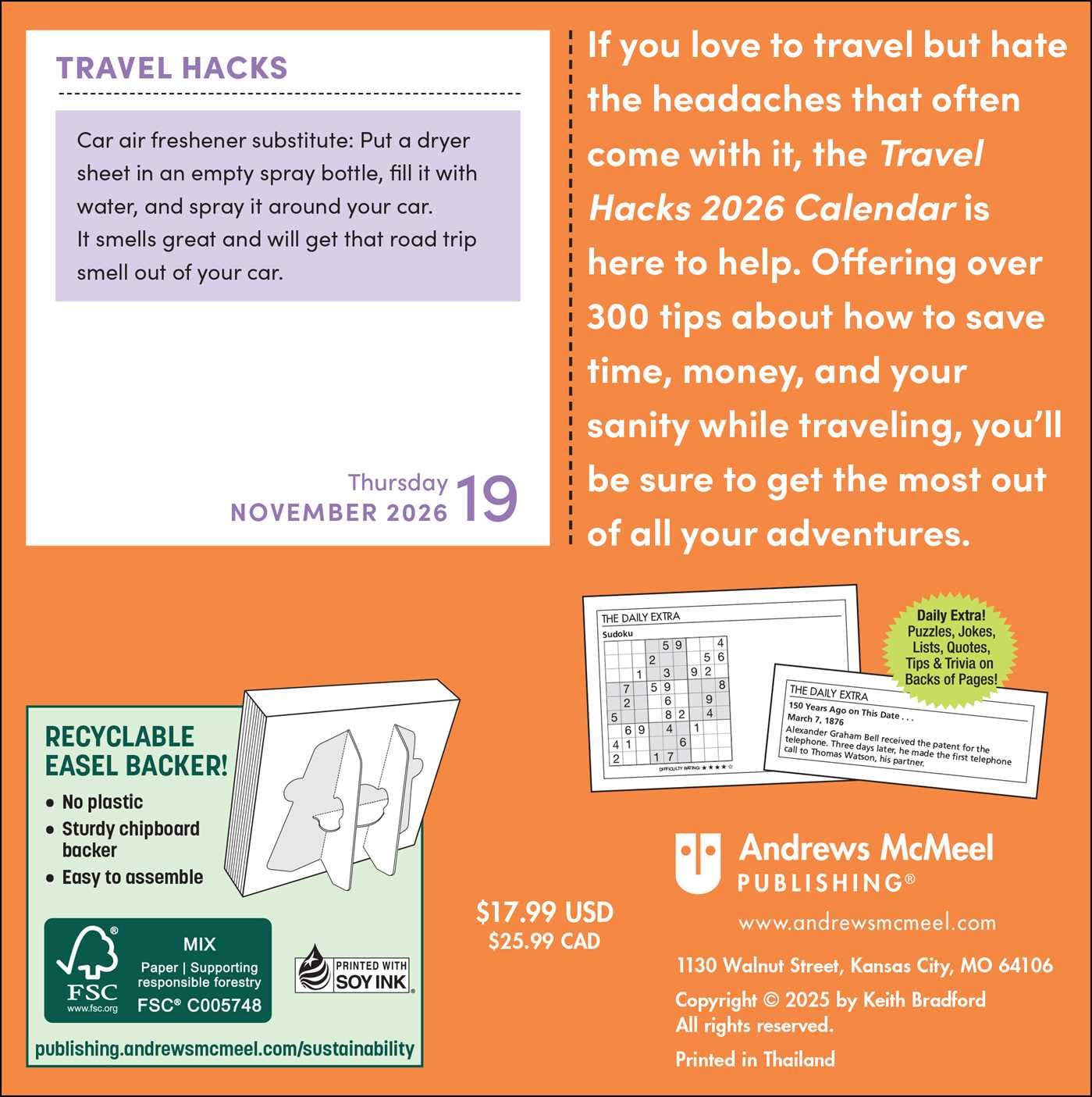 Travel Hacks 2026 Day-To-Day Calendar 9781524897994_1