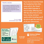Travel Hacks 2026 Day-To-Day Calendar 9781524897994_1