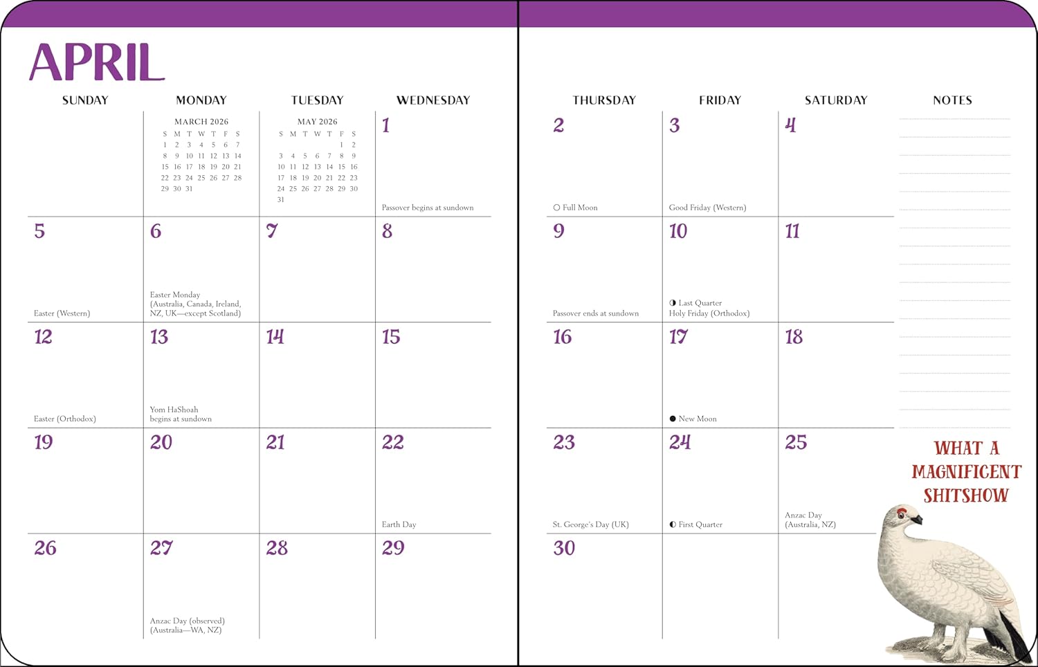 Effin' Birds 12-Month 2026 Monthly/Weekly Planner 9781524898021_2