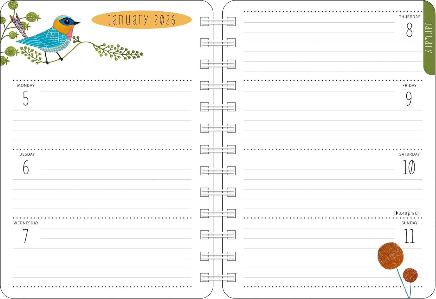 Birds Of A Feather 2026 Weekly Planner Calendar 9781524898151_4
