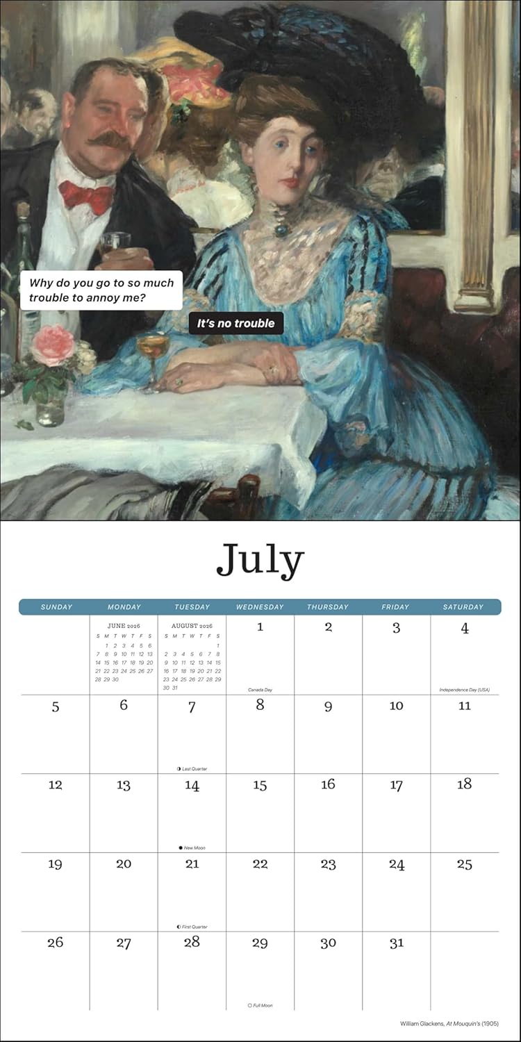 Punk History 2026 Wall Calendar: Classical Art, Modern Attitude 9781524898236_3