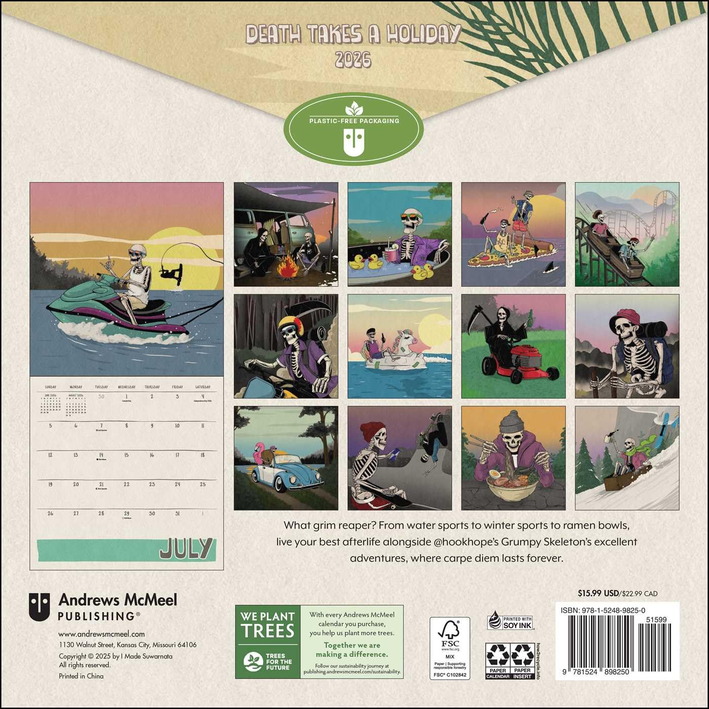 Death Takes A Holiday 2026 Wall Calendar 9781524898250_1