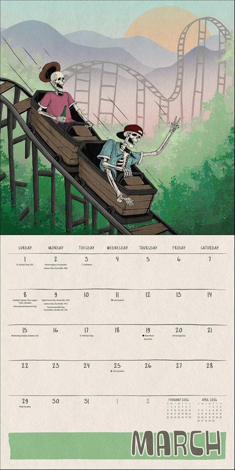 Death Takes A Holiday 2026 Wall Calendar 9781524898250_2
