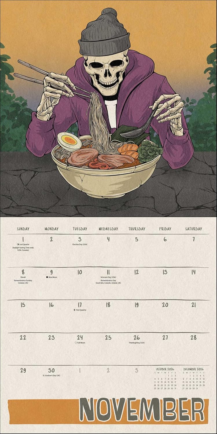 Death Takes A Holiday 2026 Wall Calendar 9781524898250_4