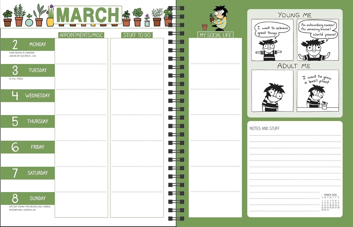 Sarah's Scribbles 12-Month 2026 Monthly/Weekly Planner 9781524898786_3
