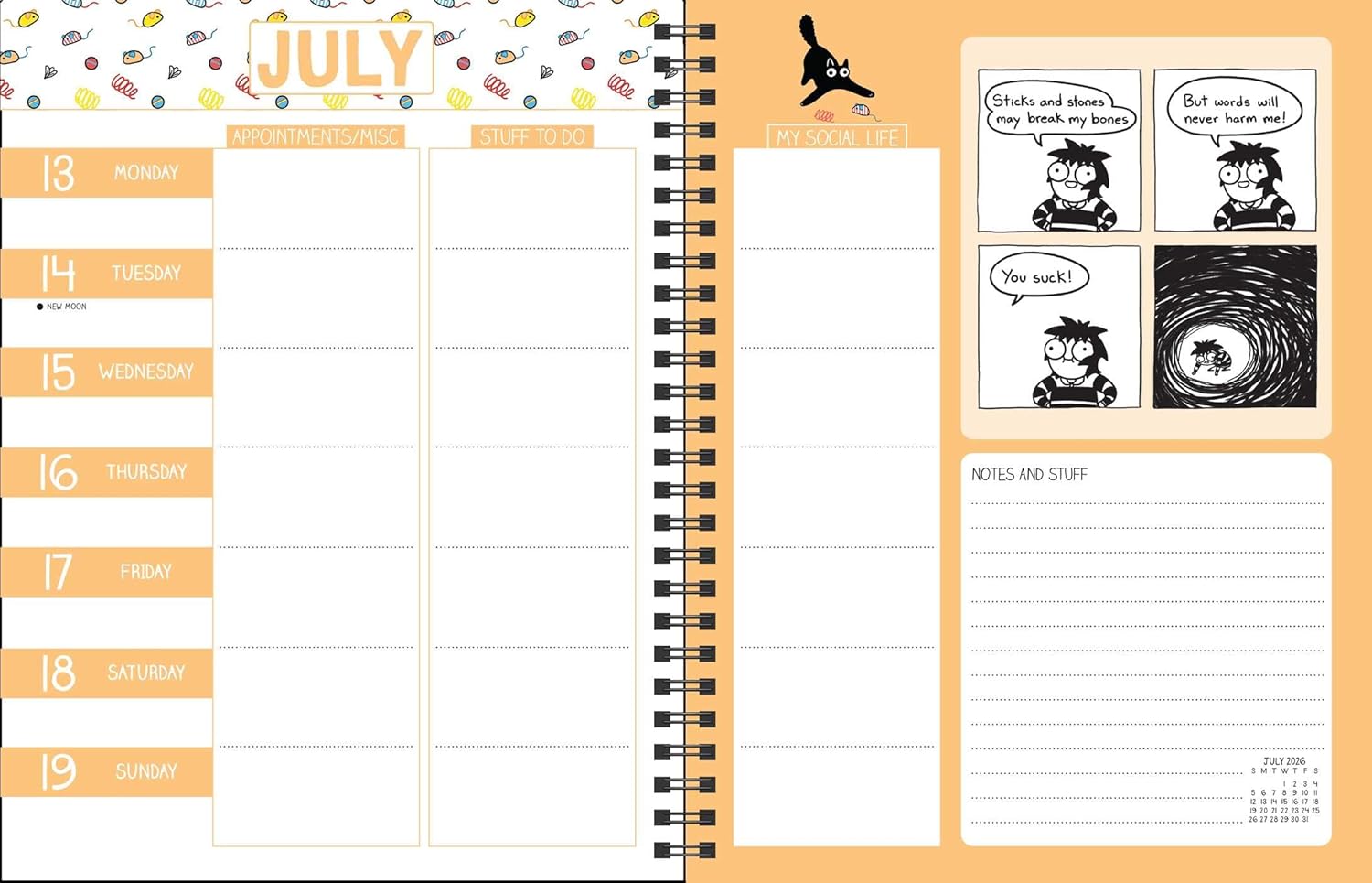 Sarah's Scribbles 12-Month 2026 Monthly/Weekly Planner 9781524898786_4