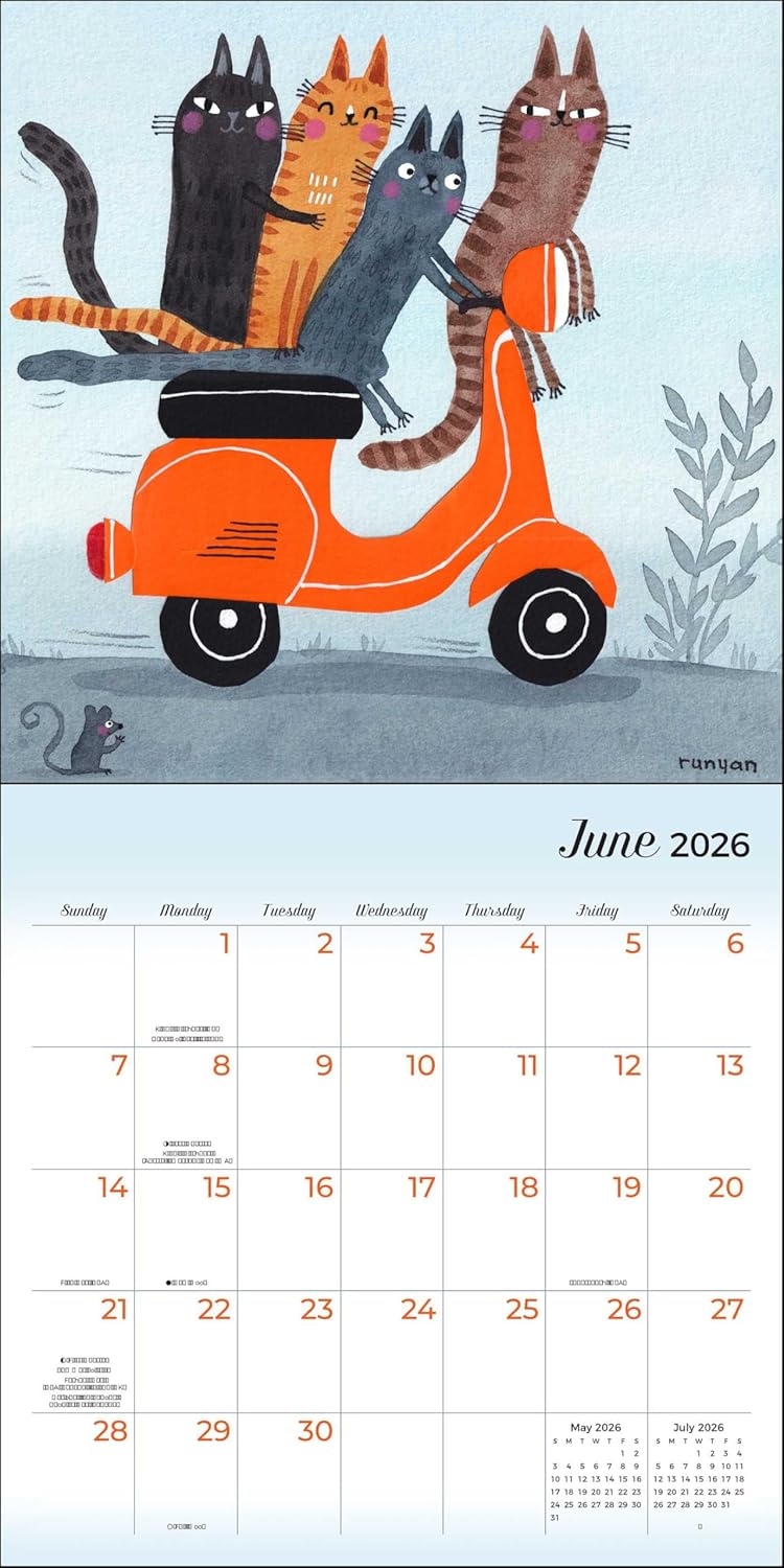 Feline 2026 Wall Calendar 9781524898847_3