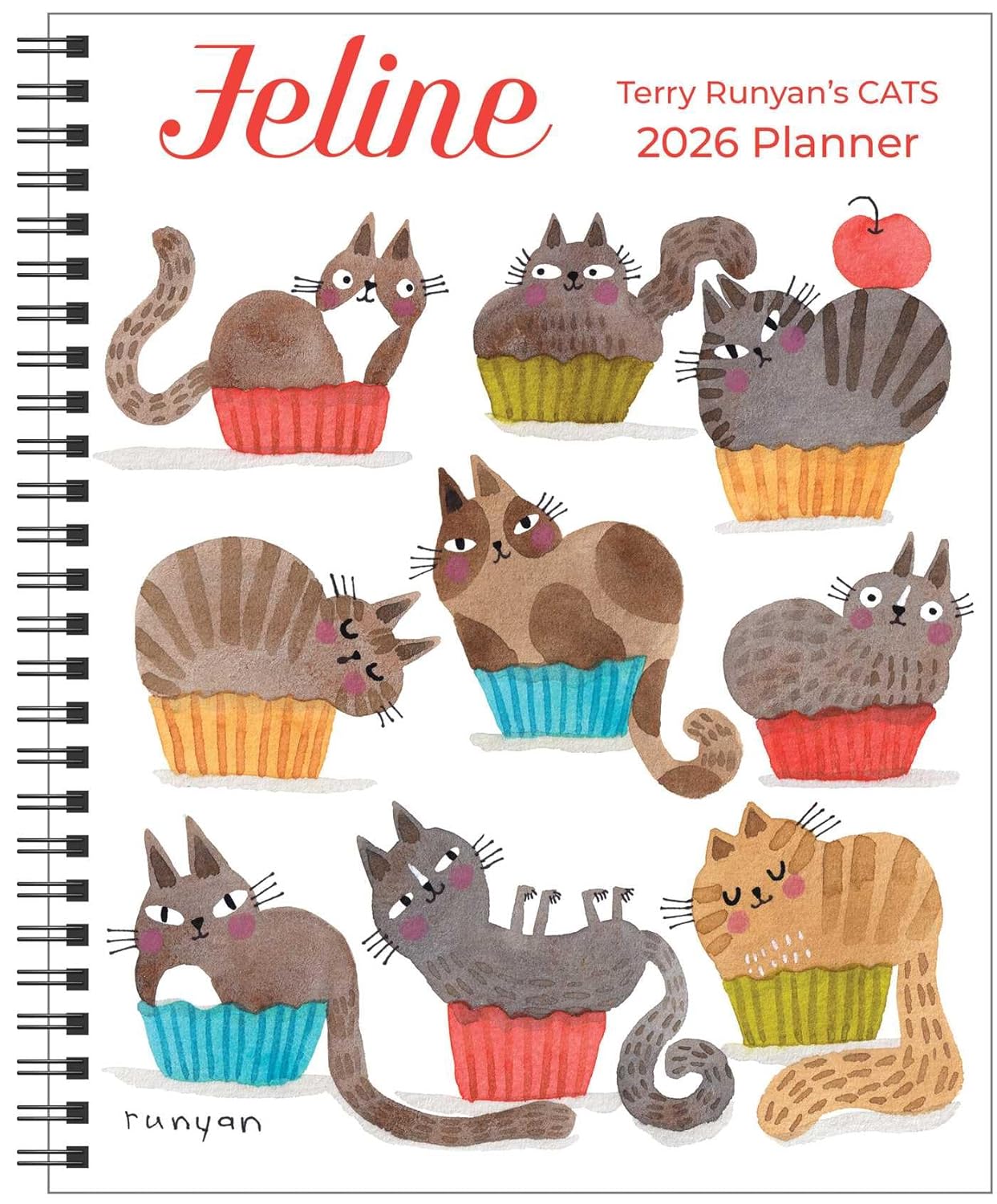 Feline 12-Month 2026 Monthly/Weekly Planner Calendar 9781524898854