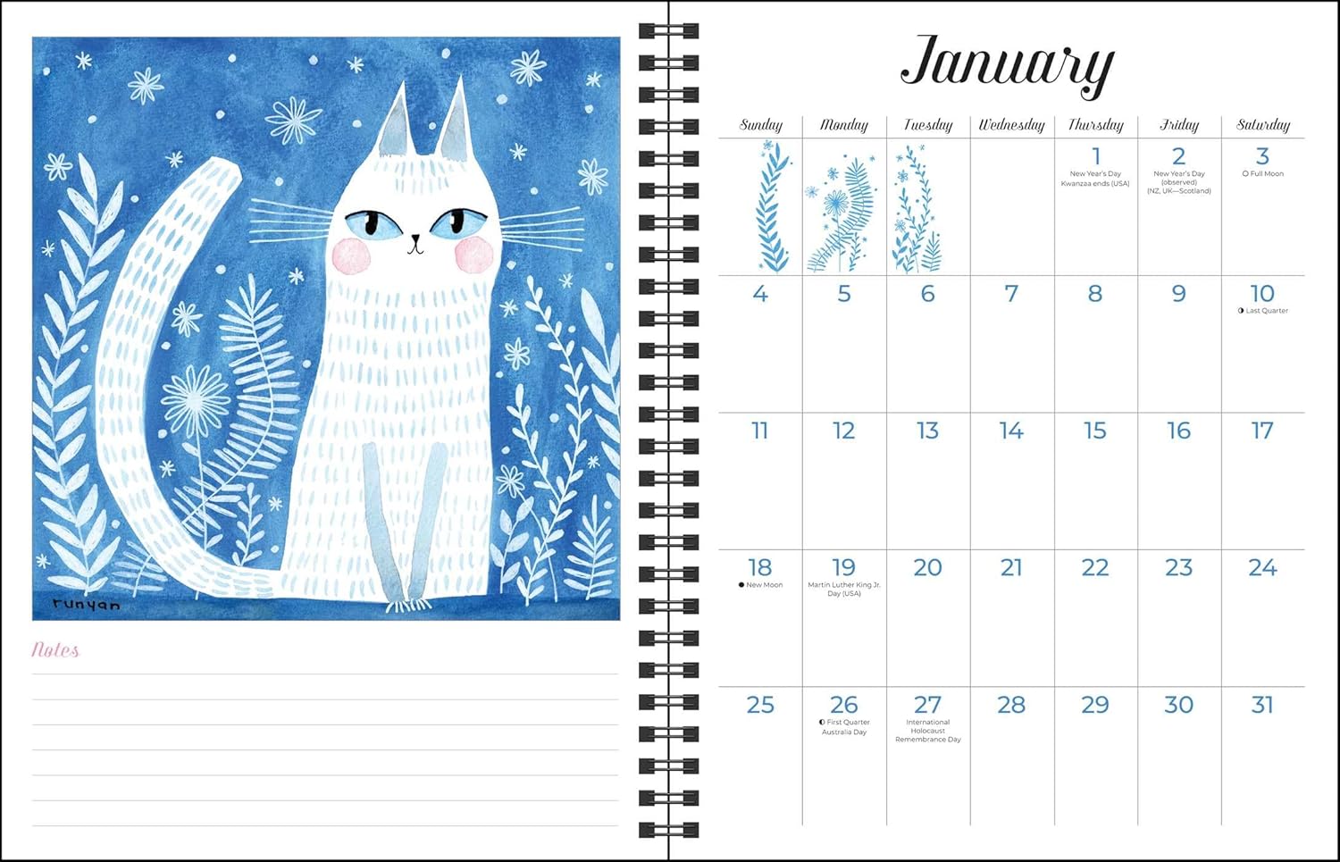 Feline 12-Month 2026 Monthly/Weekly Planner Calendar 9781524898854_2