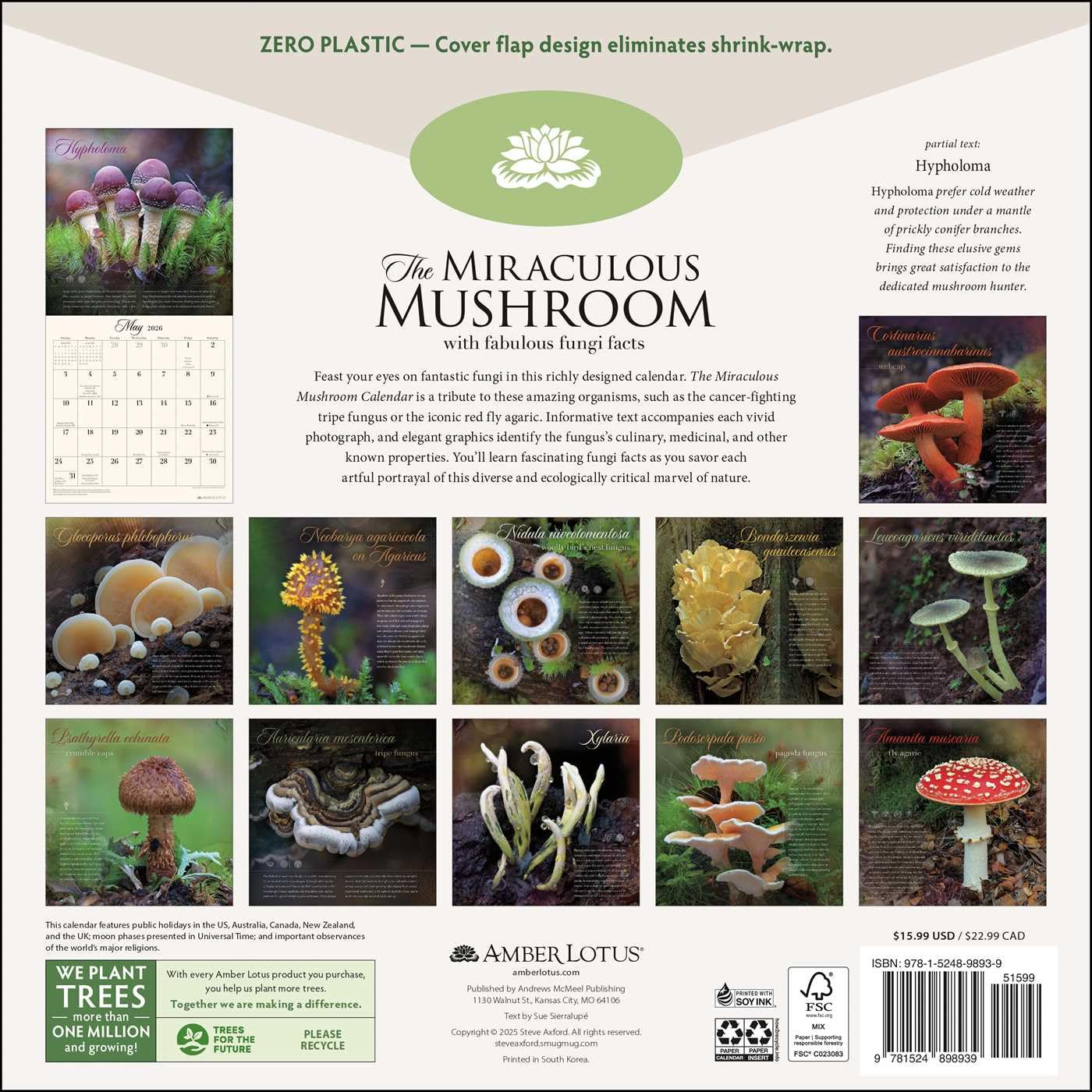 Miraculous Mushroom 2026 Wall Calendar 9781524898939_1