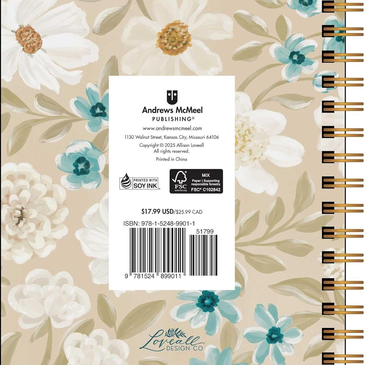 Scriptures And Florals 12-Month 2026 Hardcover Monthly/Weekly Planner Calendar 9781524899011_1