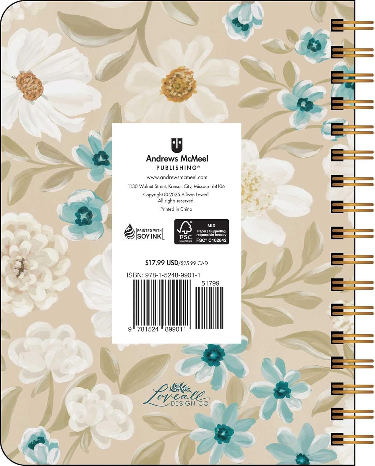 Scriptures And Florals 12-Month 2026 Hardcover Monthly/Weekly Planner Calendar 9781524899011_1