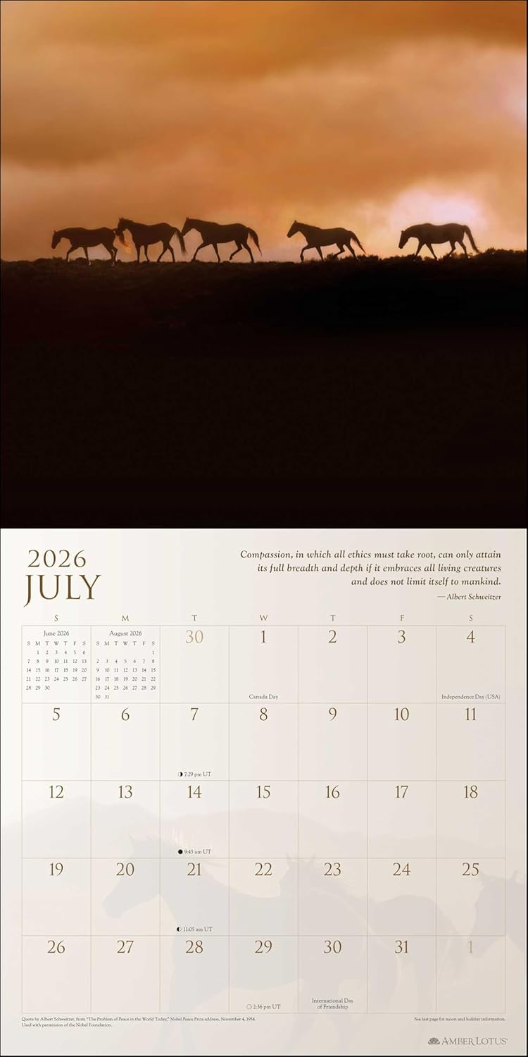 Spirit Horses 2026 Wall Calendar By Tony Stromberg 9781524899066_2