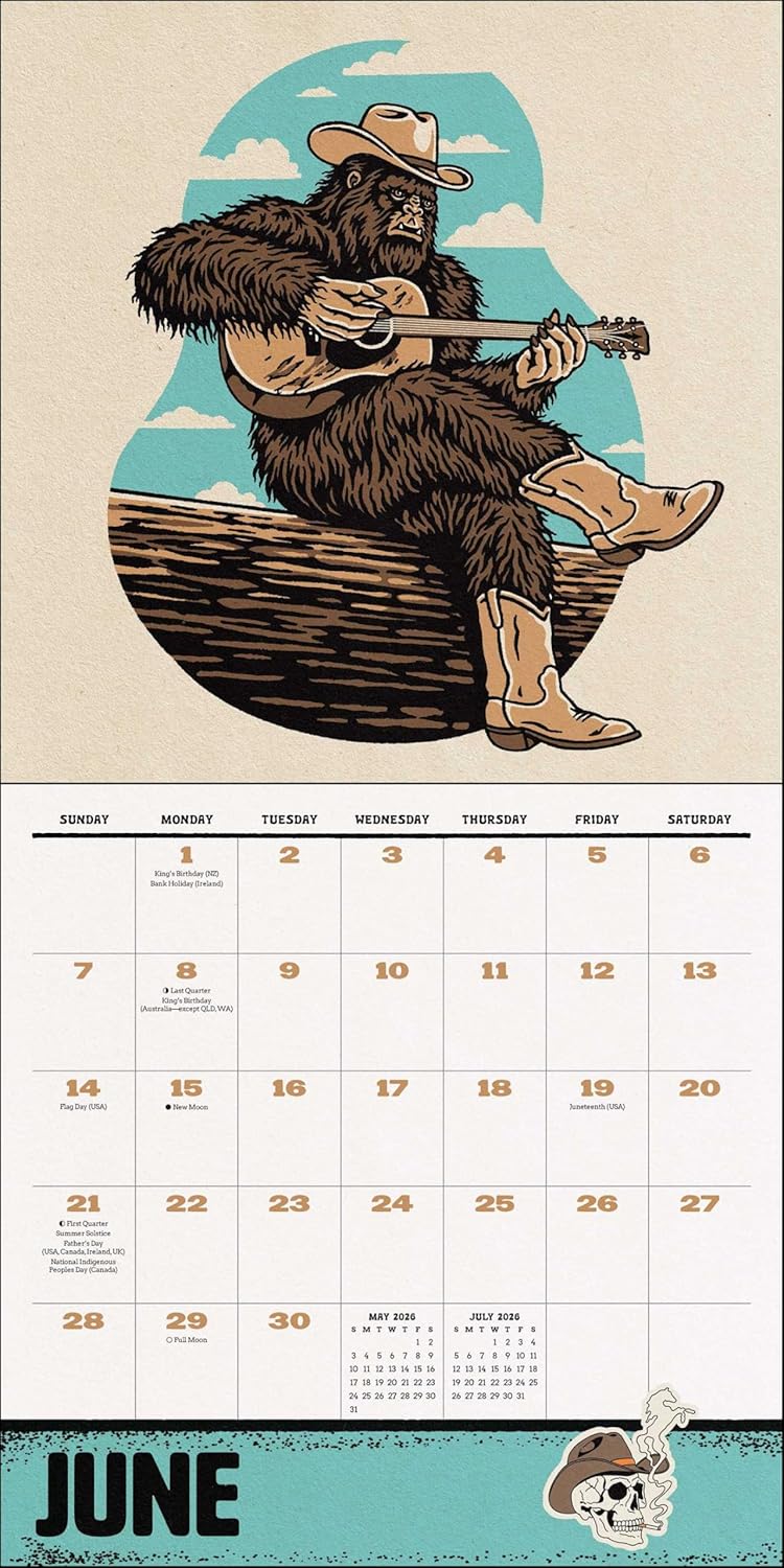 Weird, Weird West 2026 Wall Calendar 9781524899097_2