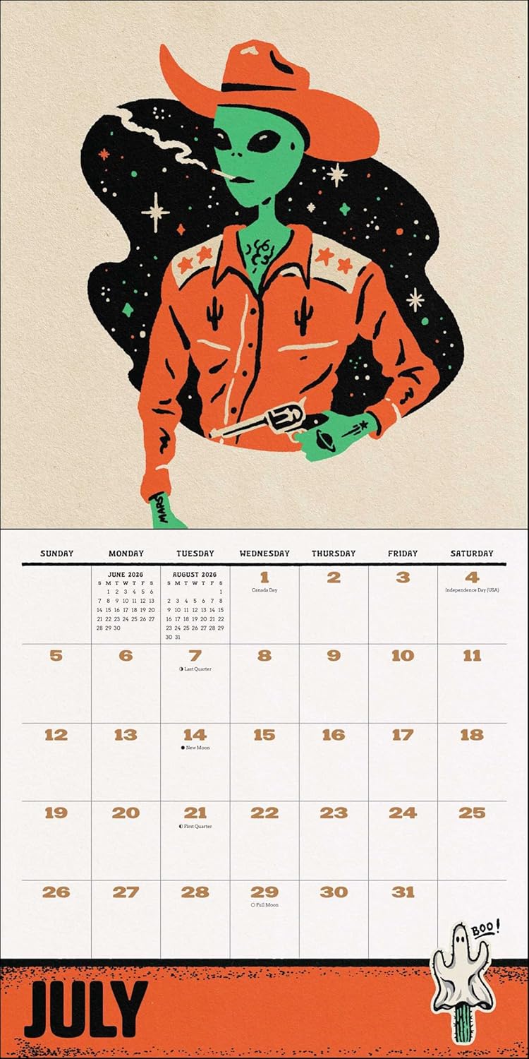 Weird, Weird West 2026 Wall Calendar 9781524899097_3