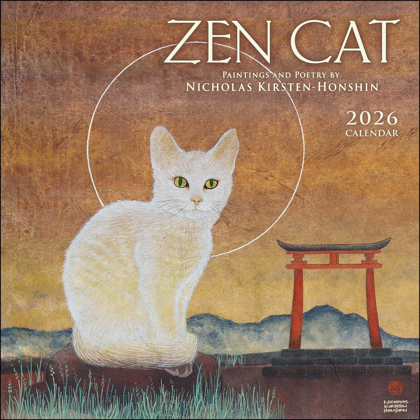 Zen Cat 2026 Wall Calendar 9781524899158
