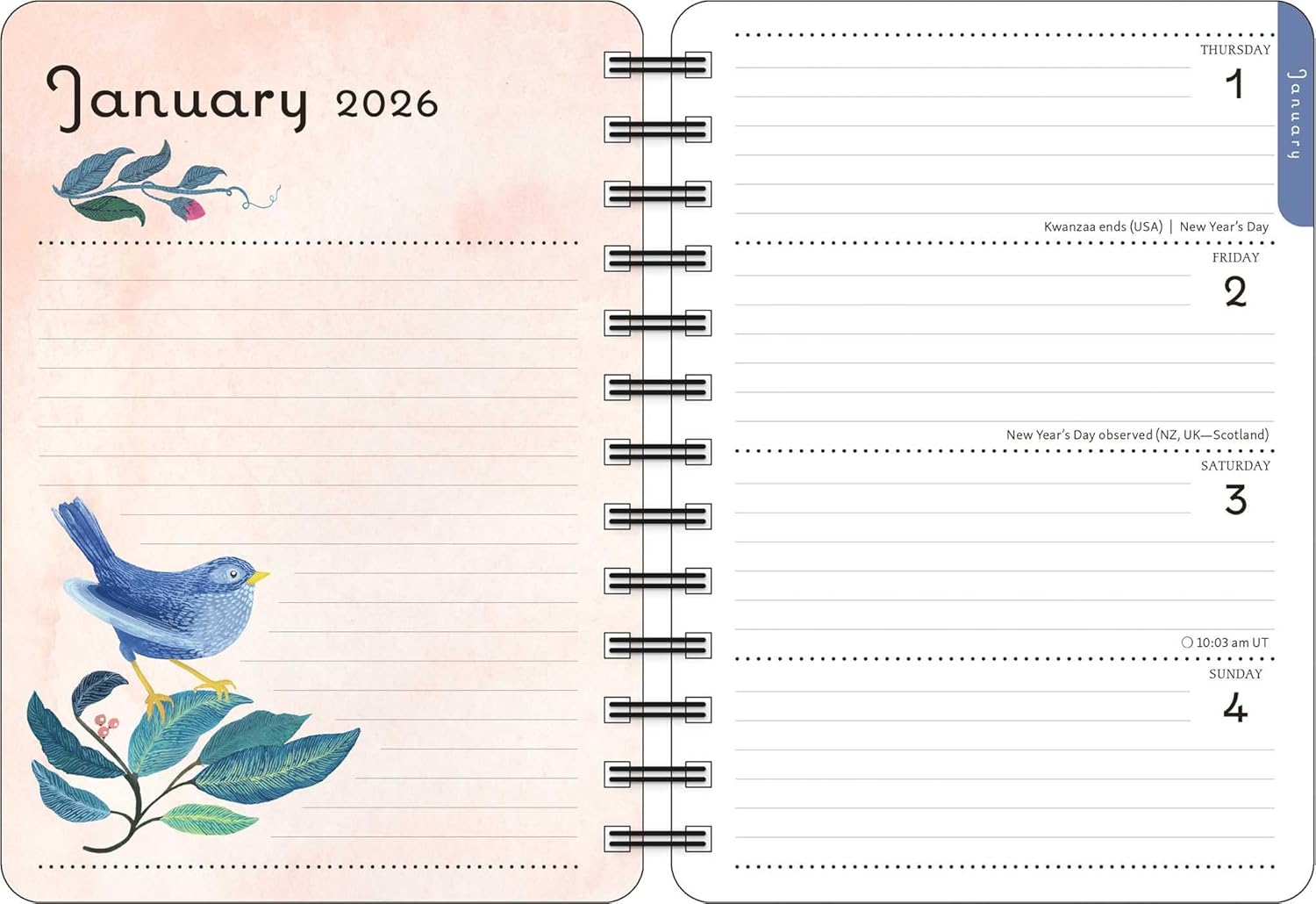 Flora & Fauna 2026 Weekly Planner Calendar 9781524899196_2