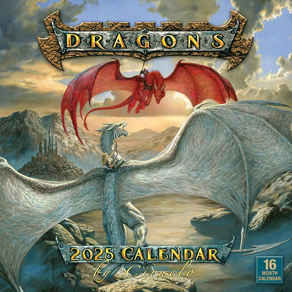 Dragons Ciruelo 2025 Wall Calendar - Rsvp/Sellers Publishing 9781531939786