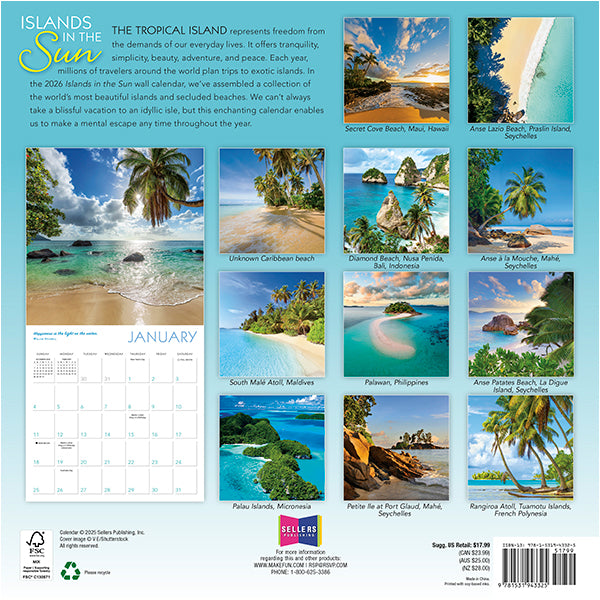 2026 Islands In The Sun 12X12 Wall Calendar 9781531943325_d87a09d4-9528-4d02-9d8e-b6bfacad2fe8