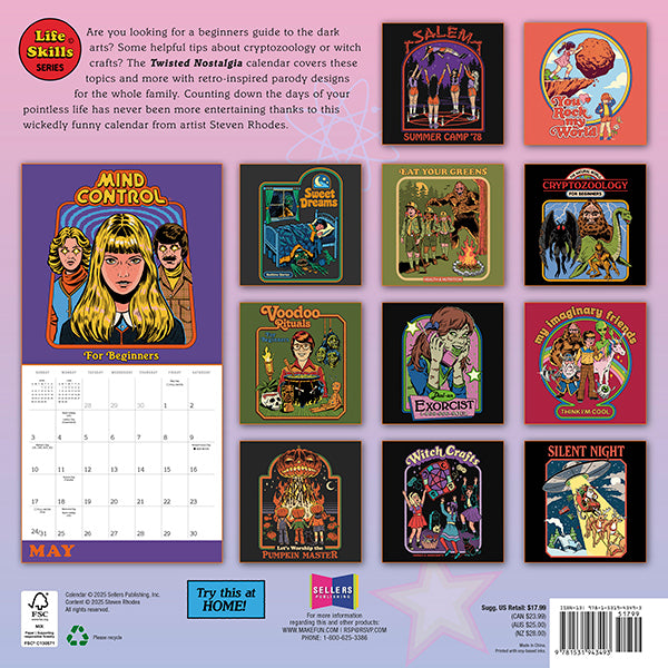 2026 Twisted Nostalgia: Life Lessons From The Dark Side 12X12 Wall Calendar 9781531943493_6fecea10-8809-4b03-9ed9-e05a65bcfdd1