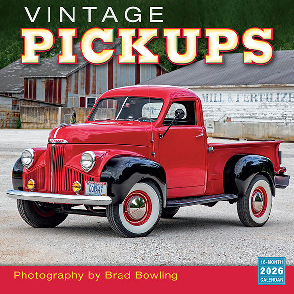 2026 Vintage Pickups 12X12 Wall Calendar - Bowling. Brad 9781531943516