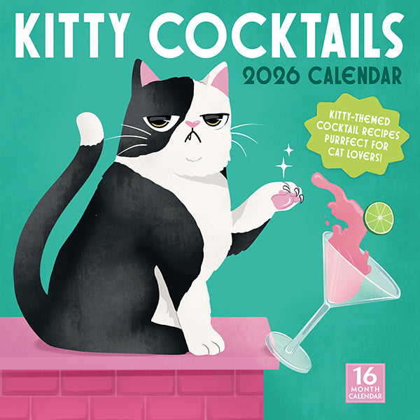 2026 Kitty Cocktails 12X12 Wall Calendar 9781531943622_cffd8652-9d60-4613-90b2-9b212ba05724