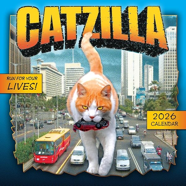 2026 Catzilla 7X7 Mini Wall Calendar 9781531943738