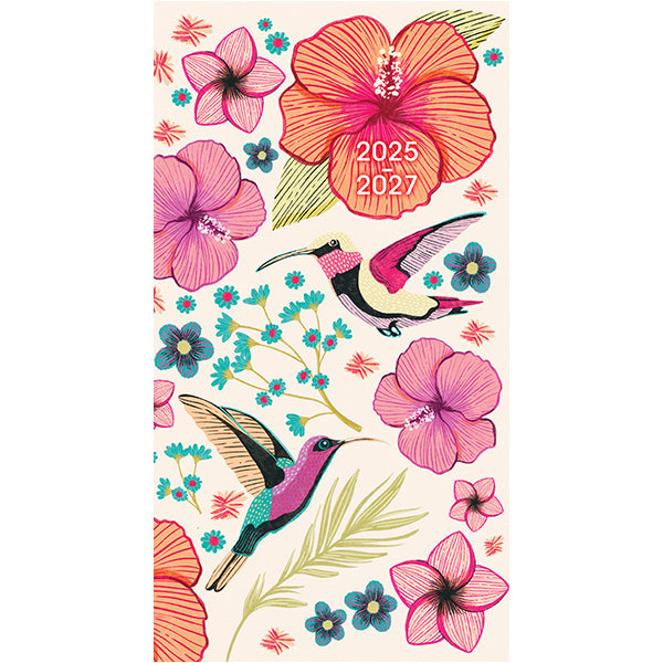2025-2027 2-Year+ Hummingbird Flowers Pocket Planner 9781531944513