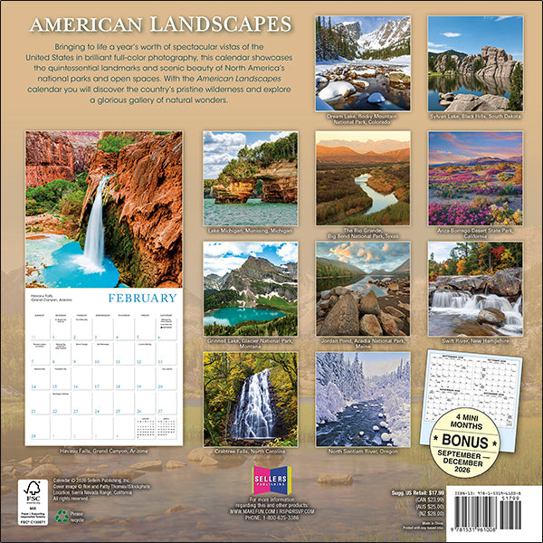 2027 American Landscapes Wall Calendar 12X12 20 9781531961008_43a1390c-39e9-49a1-85e8-dce185058da6