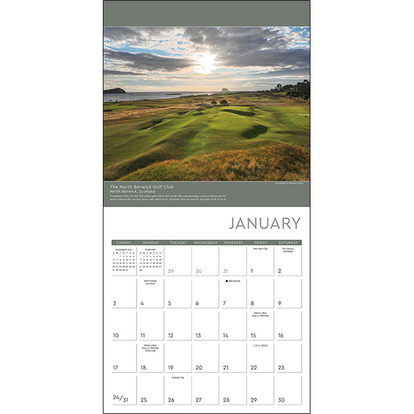 2027 Golf: Premier Courses Around The World Wall Calendar 12X12 20 9781531961046_2