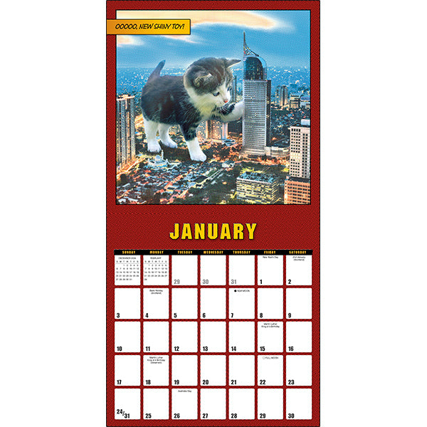 2027 Catzilla Wall Calendar 12X12 20 9781531961114_1