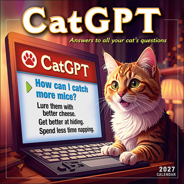 2027 CatGPT Wall Calendar 12X12 20 9781531961152