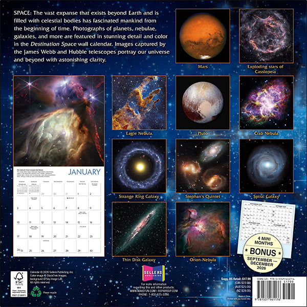 2027 Destination Space Wall Calendar 12X12 20 9781531961176_a57dd746-fbff-4d2d-b7a2-91340f6546fa