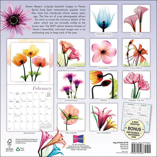 2027 Flower Spirits Wall Calendar 12X12 20 9781531961268_2e3637d8-5a75-4c42-bf13-508461e7af51