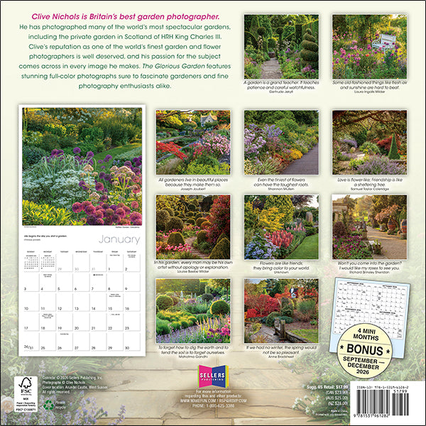 2027 The Glorious Garden Wall Calendar 12X12 20 9781531961282_1ac04700-7583-42f9-a06c-93c49d429f2a