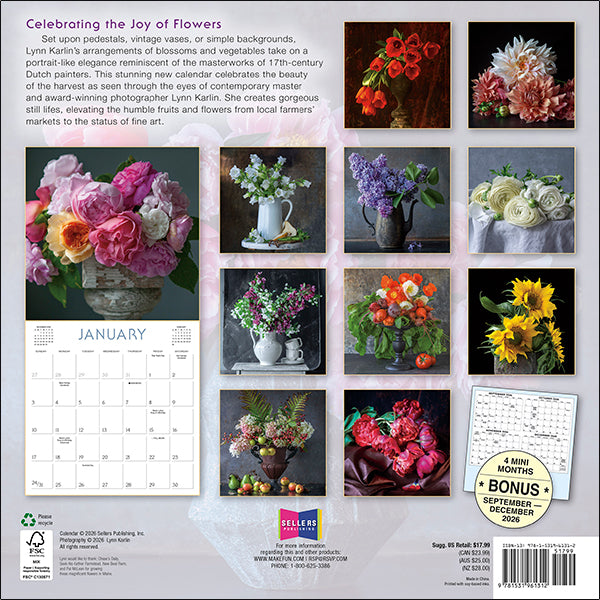 2027 The Joy of Flowers Wall Calendar - 12 x 12 in. 20 9781531961312_1