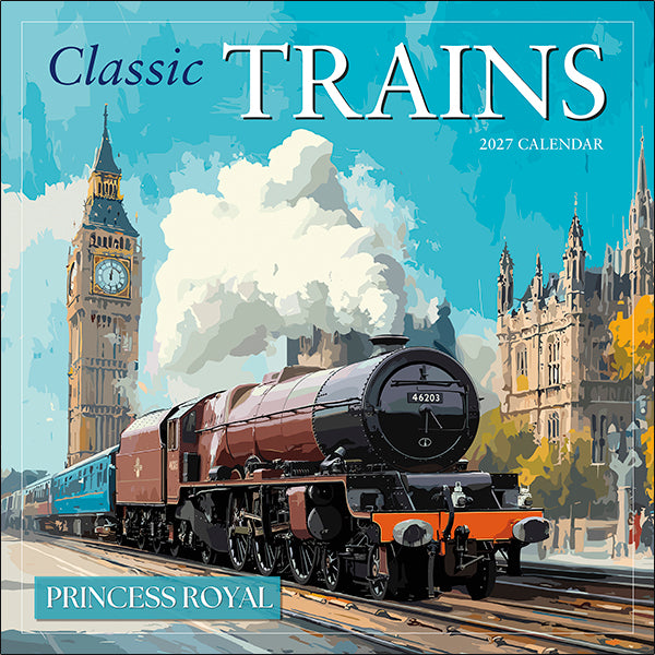 2027 Classic Trains Wall Calendar 12 x 12 20 9781531961565