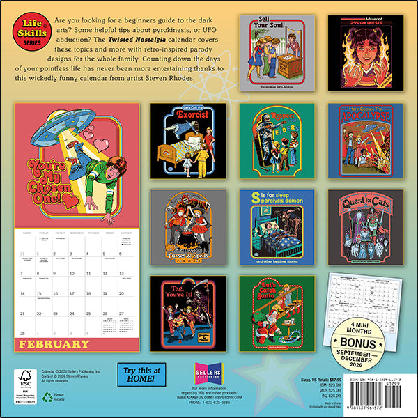 2027 Twisted Nostalgia Wall Calendar 12 x 12 20 9781531961572_03553c03-17c4-4150-bfa8-4d0f7f130864