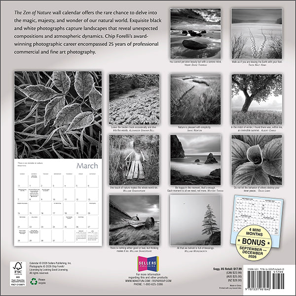 2027 Zen of Nature Wall Calendar 12 x 12 20 9781531961640_b7d0c453-9304-41d9-9723-3e7e53fa67a5