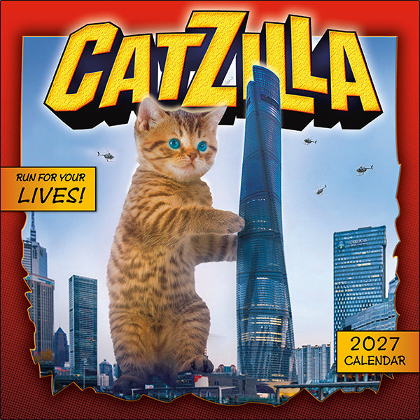 2027 Catzilla Mini Wall Calendar - 7 x 7 in. 20 9781531961732