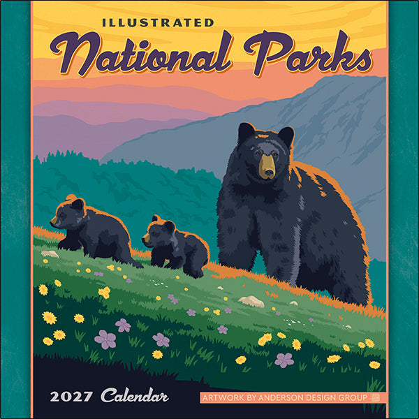 2027 Illustrated National Parks Mini Wall Calendar 7 x 7 - ADG 20 9781531961787