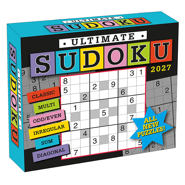 2027 Ultimate Sudoku Boxed Daily Calendar 20 9781531962388