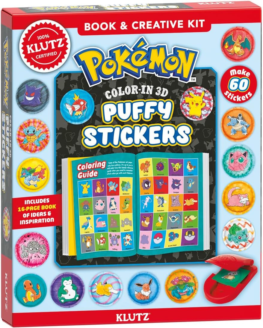 Pokemon Color-In 3D Stickers - Klutz 9781546121985