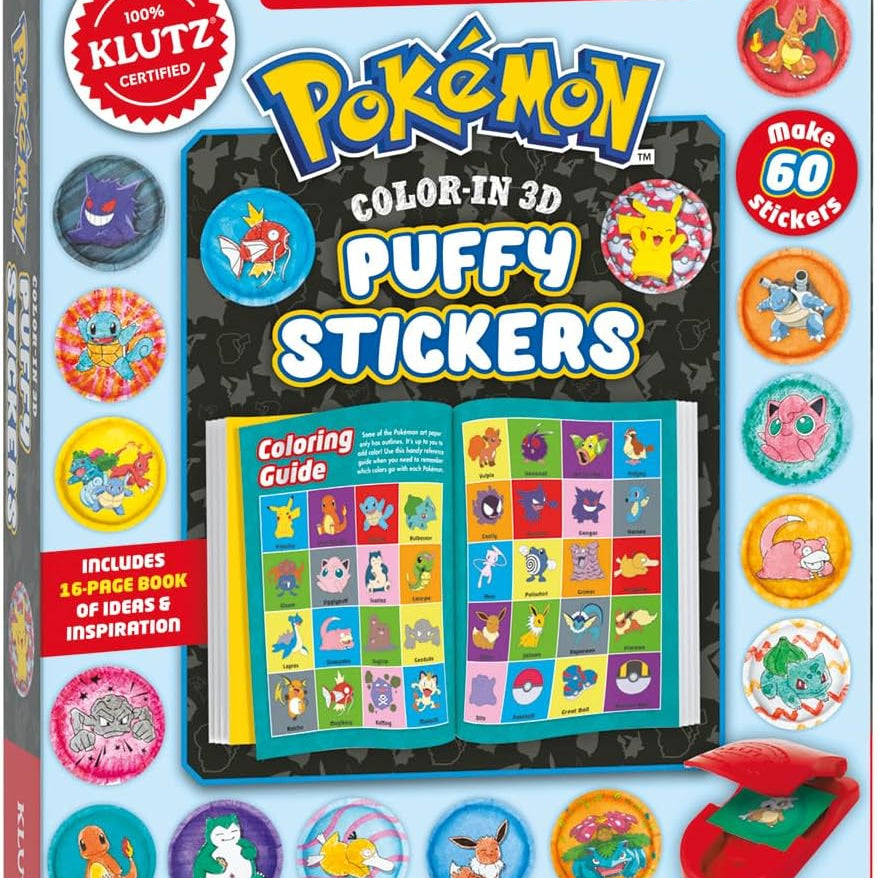 Pokemon Color-In 3D Stickers - Klutz 9781546121985