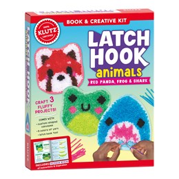 Latch Hook Animals: Red Panda, Frog & Shark from Klutz 20 9781546176169