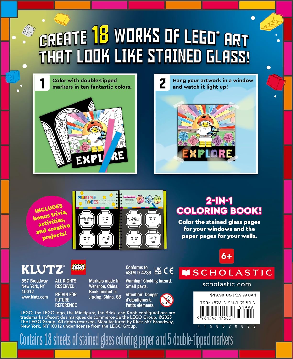 LEGO Stainted Glass Art from Klutz 20 9781546176831_6
