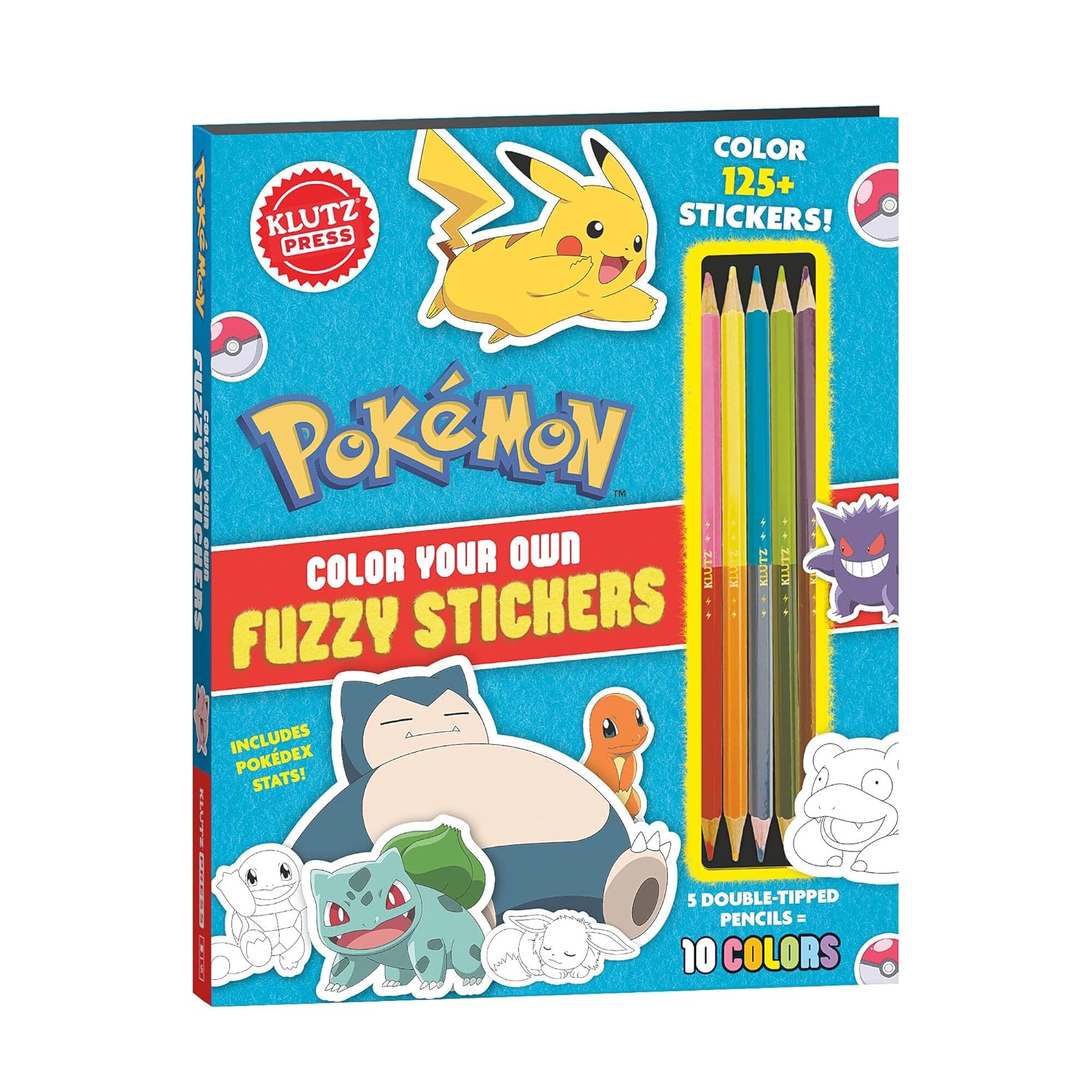 Pokemon Color Your Own Fuzzy Stickers by Klutz 20 9781546176848