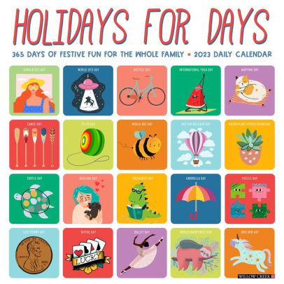 Holidays For Days 2023 Wall Calendar - Willow Creek Press 9781549226328_39490c12-c67f-4f83-ba88-7f5442c2d15a
