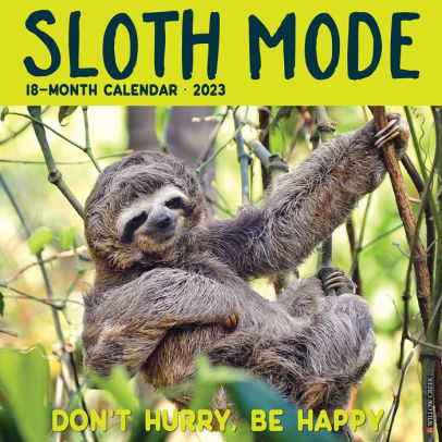Sloth Mode 2023 Wall Calendar - Willow Creek Press 9781549227721_fa6d4a94-6f80-4d2a-baec-46199f3b66ba