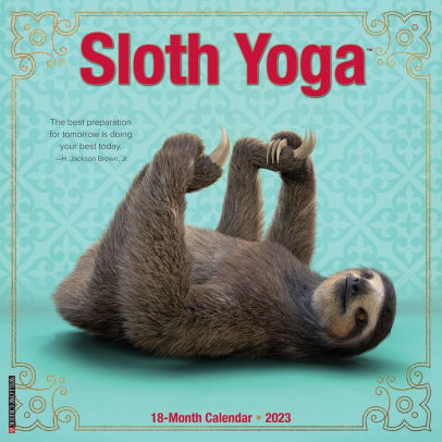 Sloth Yoga 2023 Wall Calendar - Willow Creek Press 9781549227738_6765af57-4ca4-45e7-b0b6-9ae9ebcdc52e